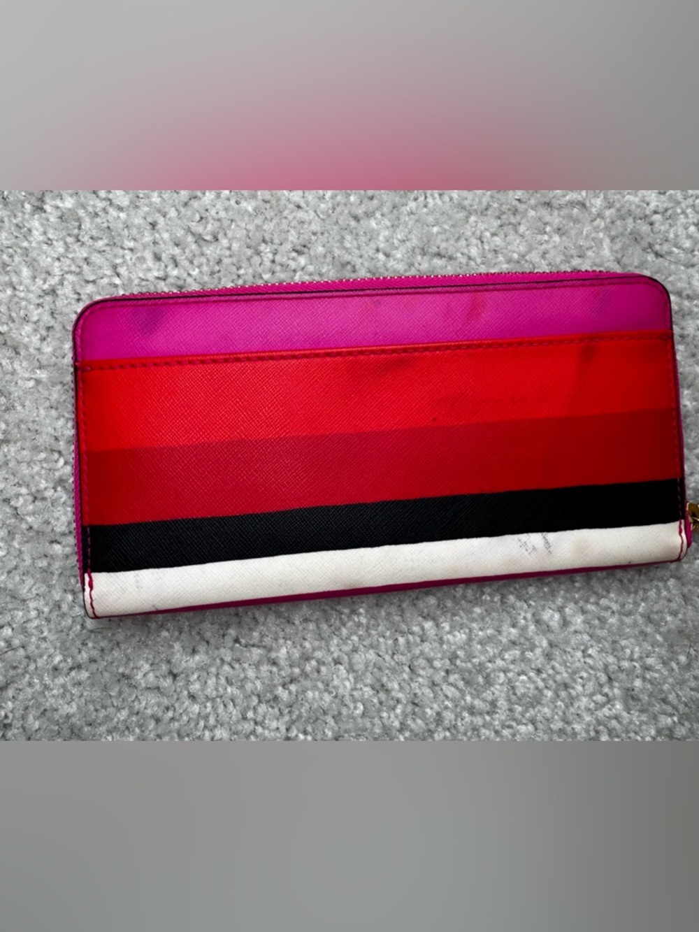 Kate Spade New York Laurel Way Bonita Stripe large continental zip around wallet - Picture 2 of 9